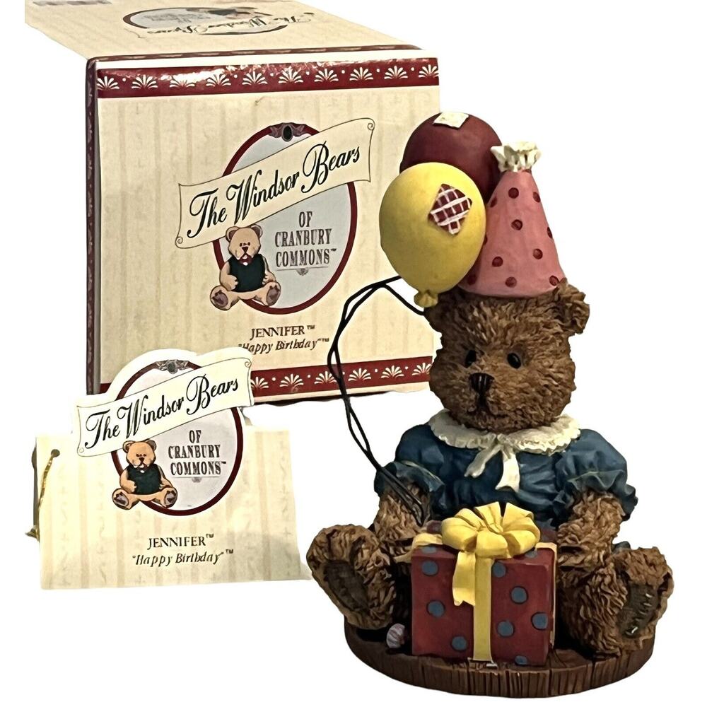 Windsor Bears Jennifer “HAPPY BIRTHDAY” Bear Balloons FIGURINE Cranbury Commons!